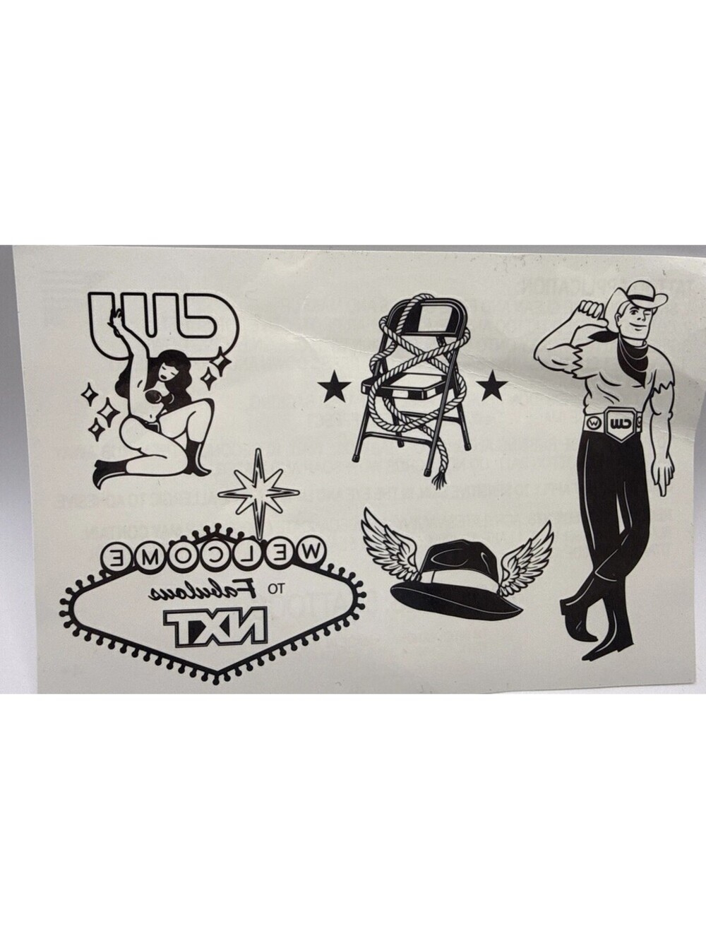 Wrestlemania 42 Las Vegas Fabulous NXT Temporary Tattoo Set - WWE Collectible